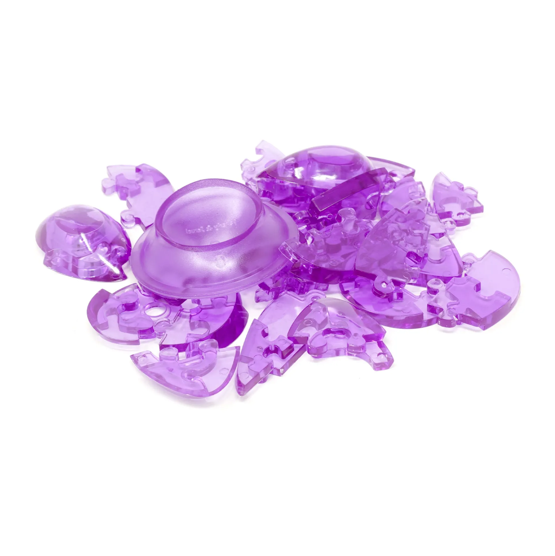 AreYouGame Enchanting Heart-Shaped Purple 3D Crystal Puzzle - 46 Pcs* Puzzles
