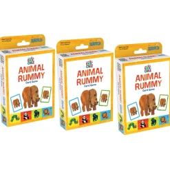 Educators Resource Eric Carle Animal Rummy Card Game by Briarpatch, Pack of 3* Card Games