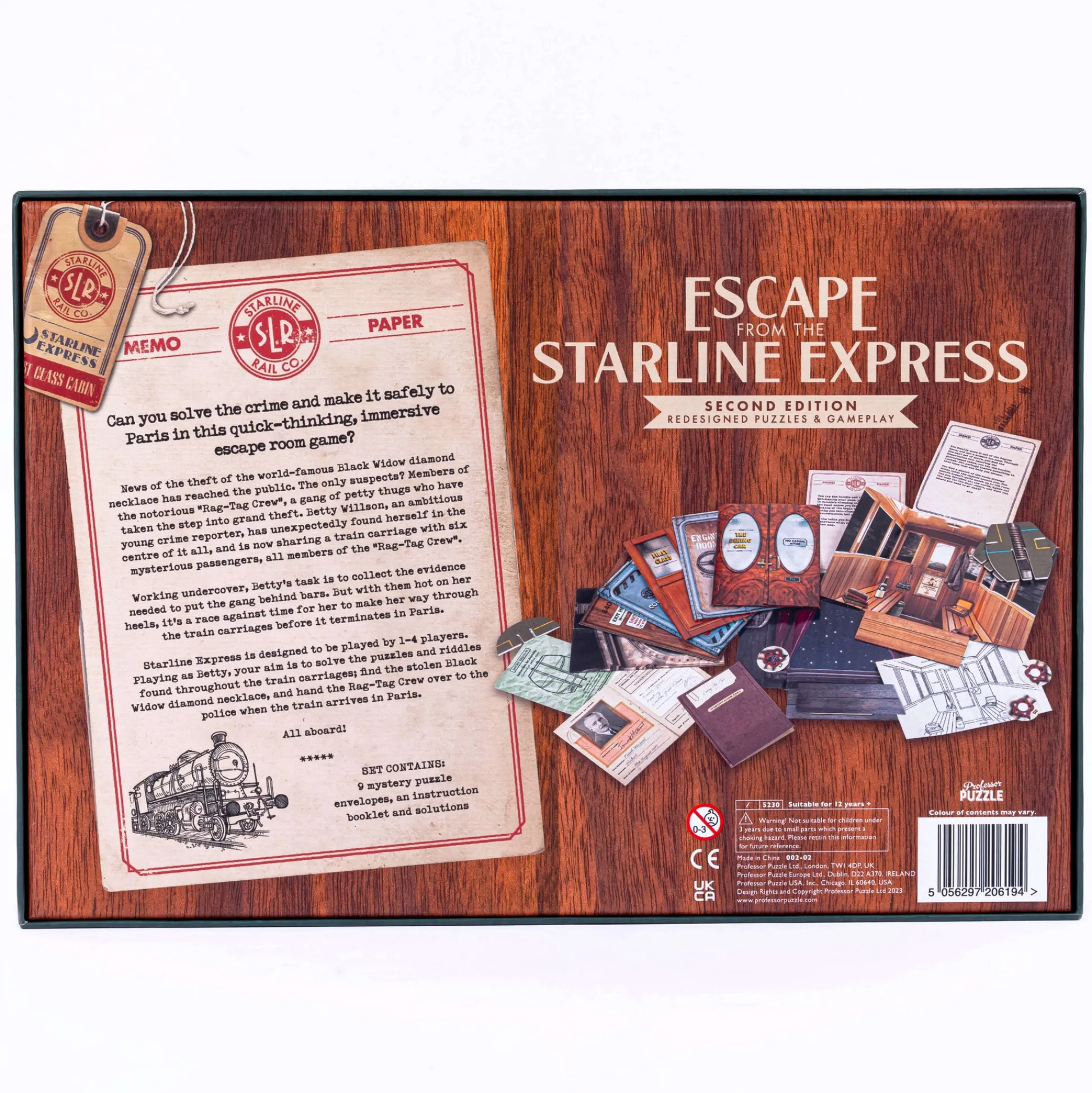 Professor Puzzle Escape from the Starline Express V2 Mystery Board Game* Role-Playing Games|Board Games