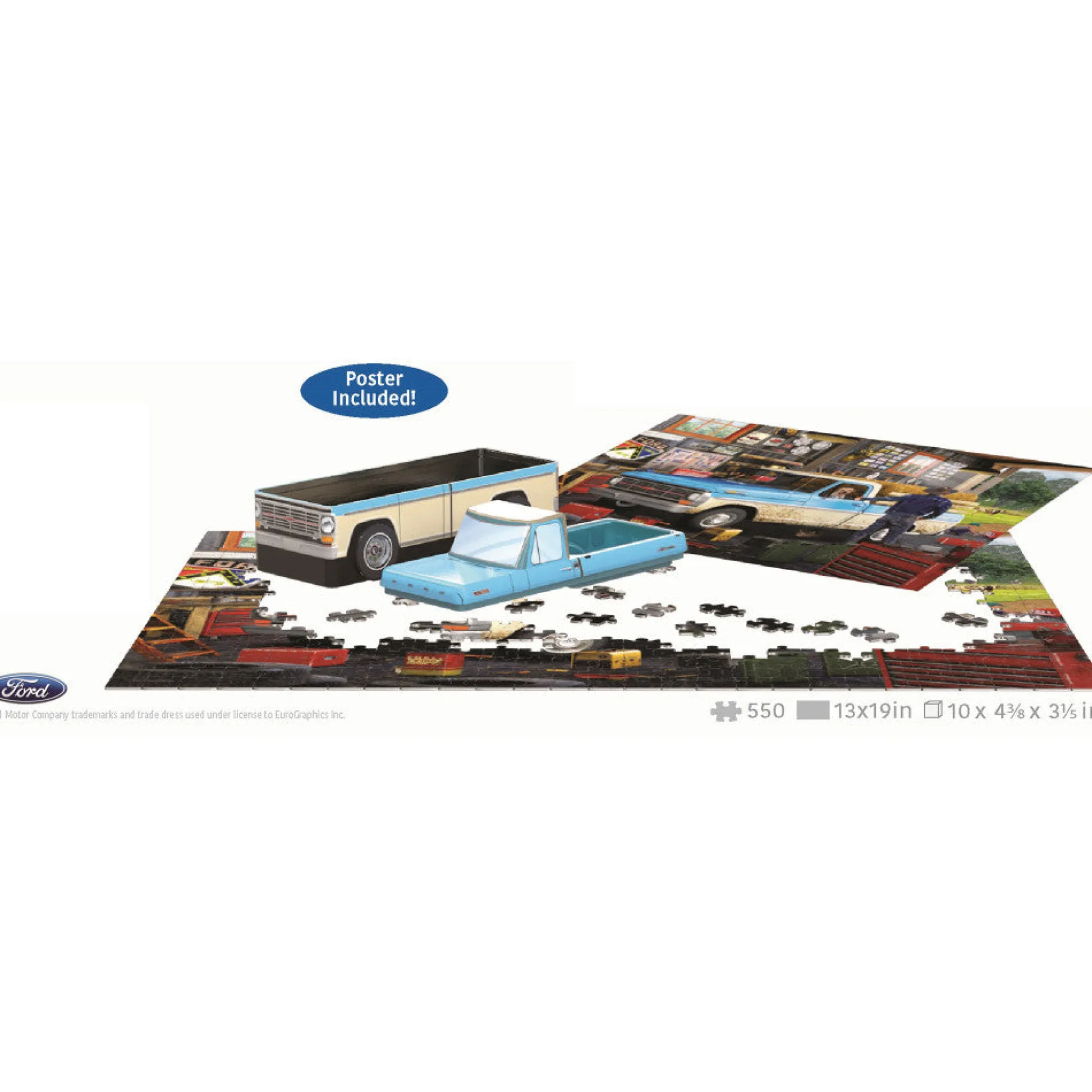 Flat River Group Eurographics 1967 Ford Pick-Up Truck Puzzle - 550 pc Tin Edition* Puzzles