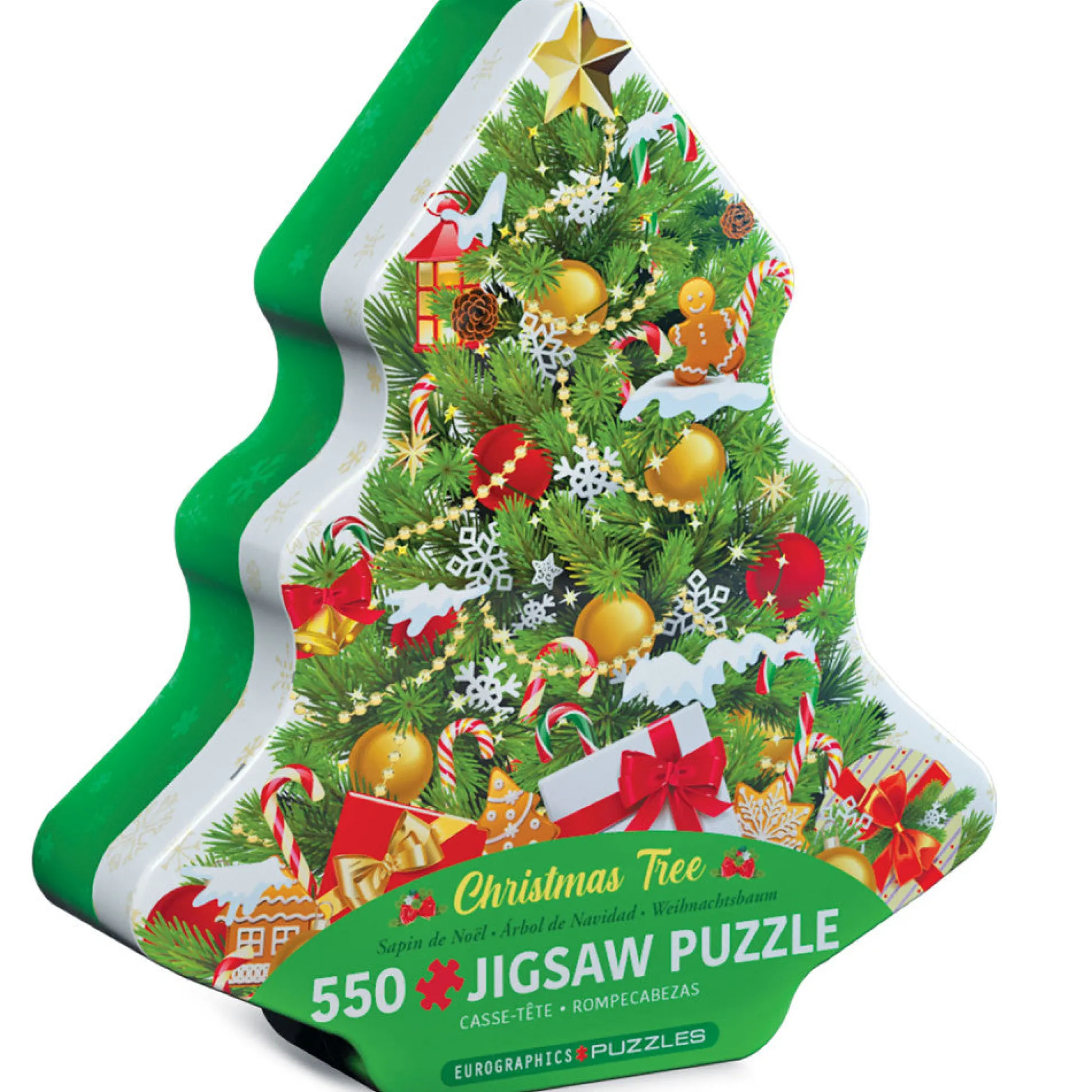 Flat River Group Eurographics Christmas Tree 550-Piece Jigsaw Puzzle in Collectible Tin* Puzzles