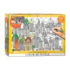 AreYouGame Eurographics Color-Me Town Houses Jigsaw Puzzle - 300 pc* Puzzles