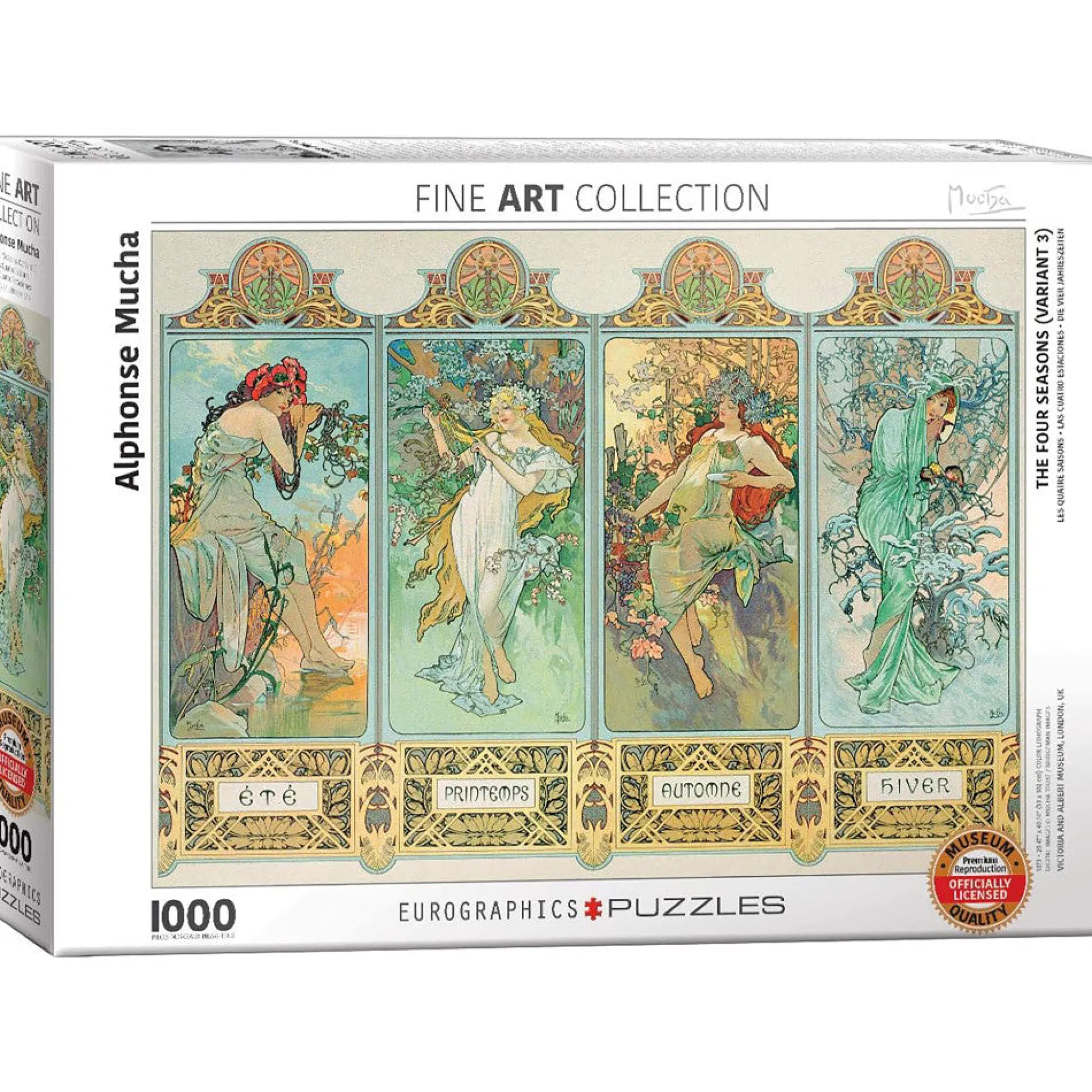 Flat River Group Eurographics Four Seasons by Alphonse Maria Mucha Jigsaw Puzzle - 1000 pc* Puzzles
