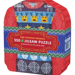 Flat River Group Eurographics Ugly Christmas Sweaters Tin Jigsaw Puzzle - 550 pc* Puzzles
