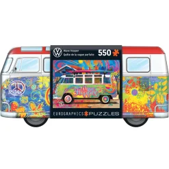AreYouGame Eurographics VW Wave Hopper Collectible Bus-Shaped Tin Puzzle - 550 pc* Puzzles