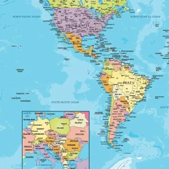Flat River Group Eurographics World Map Jigsaw Puzzle in Decorative Tin - 550 Pieces* Puzzles