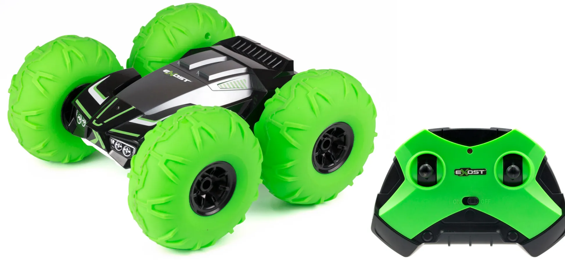 The Distribution Solutions EXOST 360 Tornado 1:10 Scale Radio Control Monster Truck - Green* Rc Cars & Flight