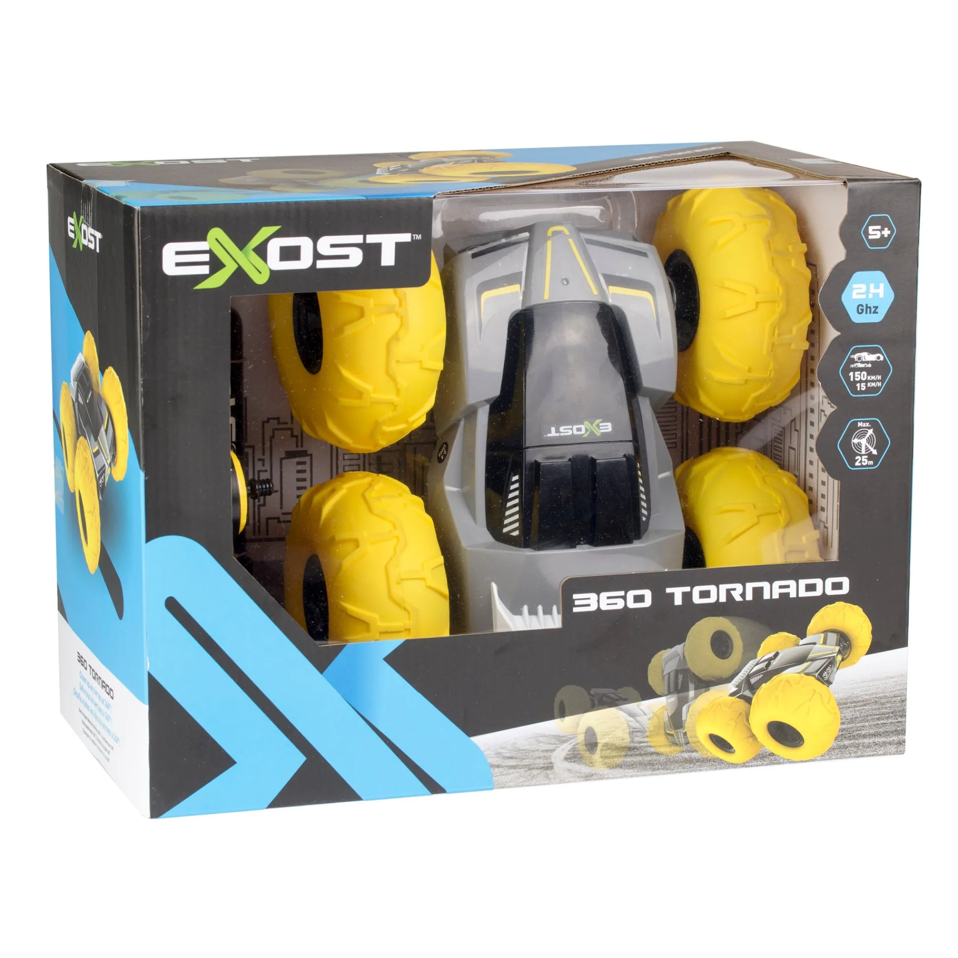 The Distribution Solutions EXOST 360 Tornado Remote Control Car - High-Performance Stunts - Yellow* Rc Cars & Flight