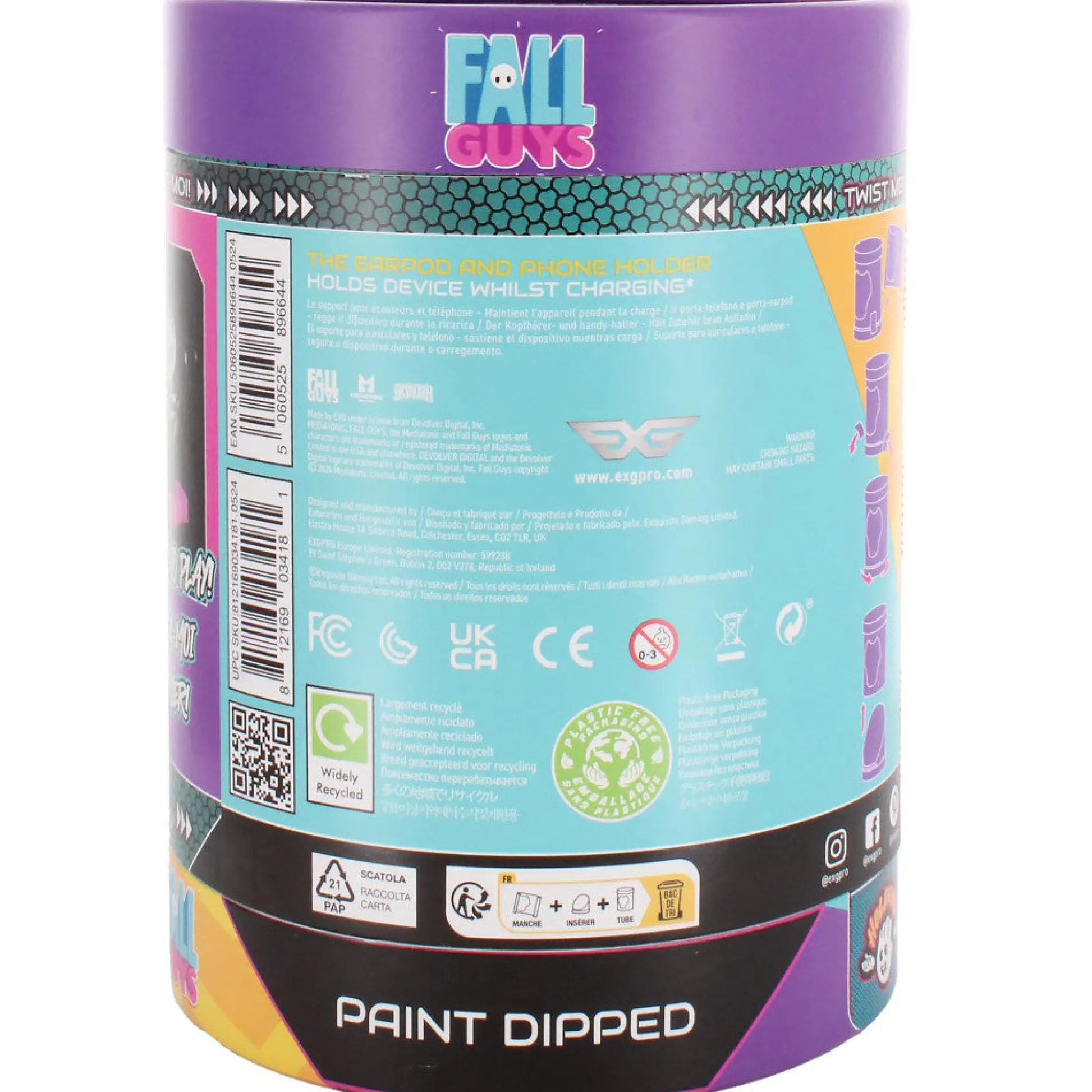 Flat River Group Exquisite Gaming: Fall Guys Paint Dipped Earbud & Phone Holder* Action Figures