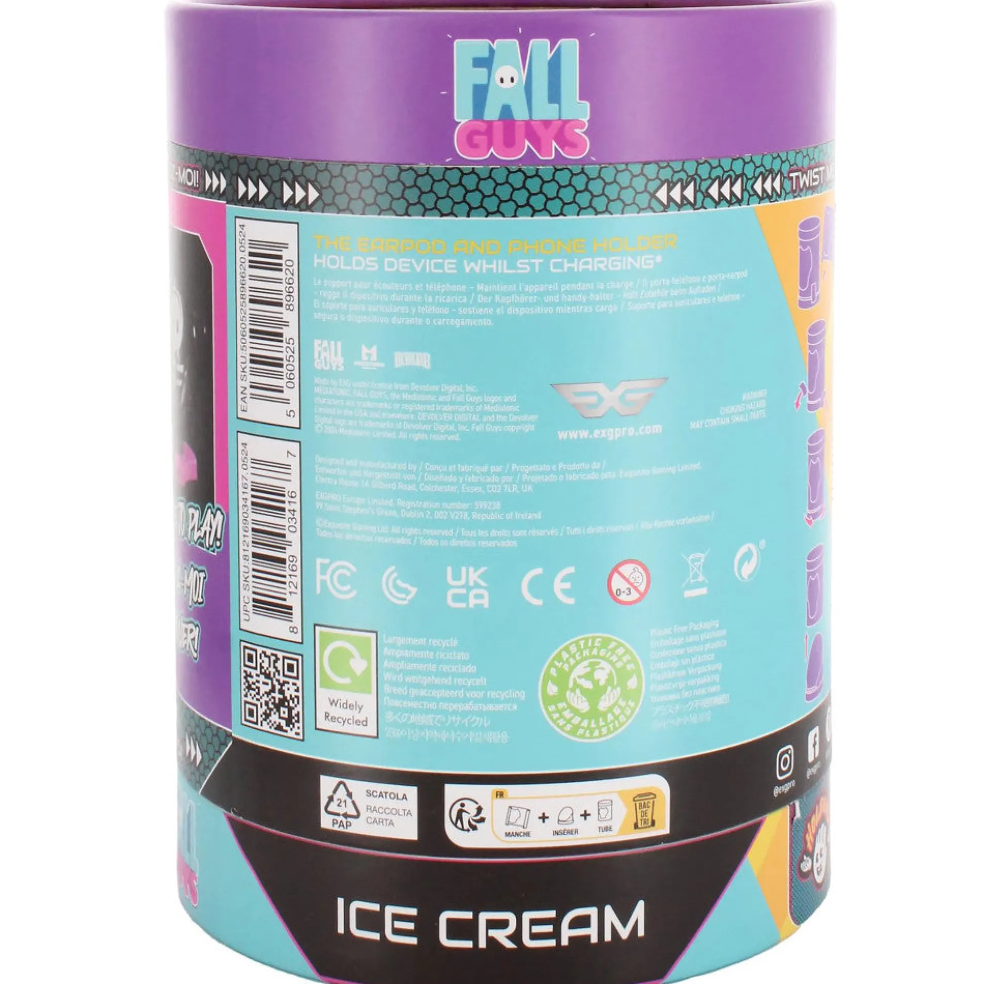 Flat River Group Exquisite Gaming: Fall Guys Ice Cream - Earbud & Phone Holder* Action Figures