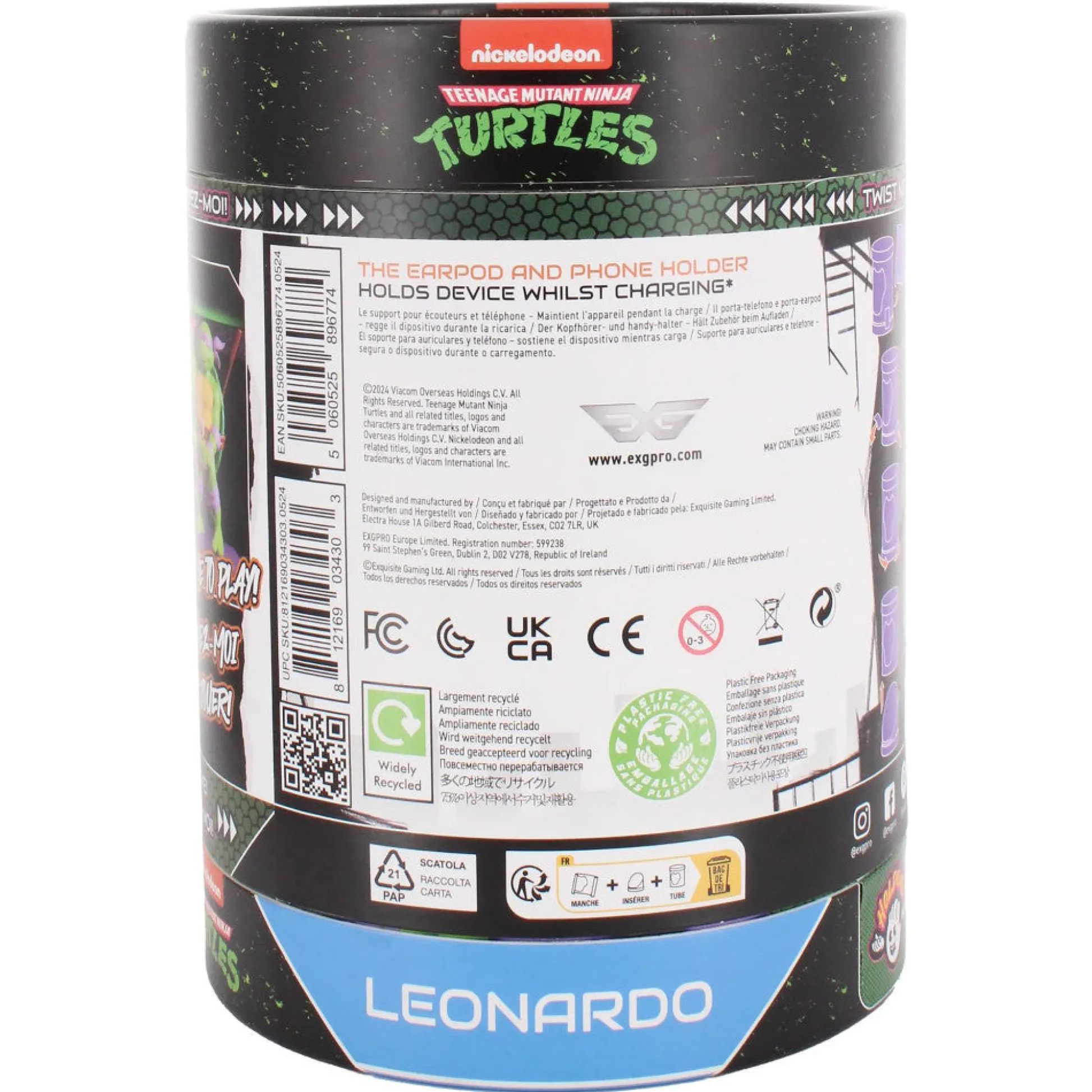 Flat River Group Exquisite Gaming TMNT Leonardo Earbud & Phone Holder* Collectible Figures & Playsets