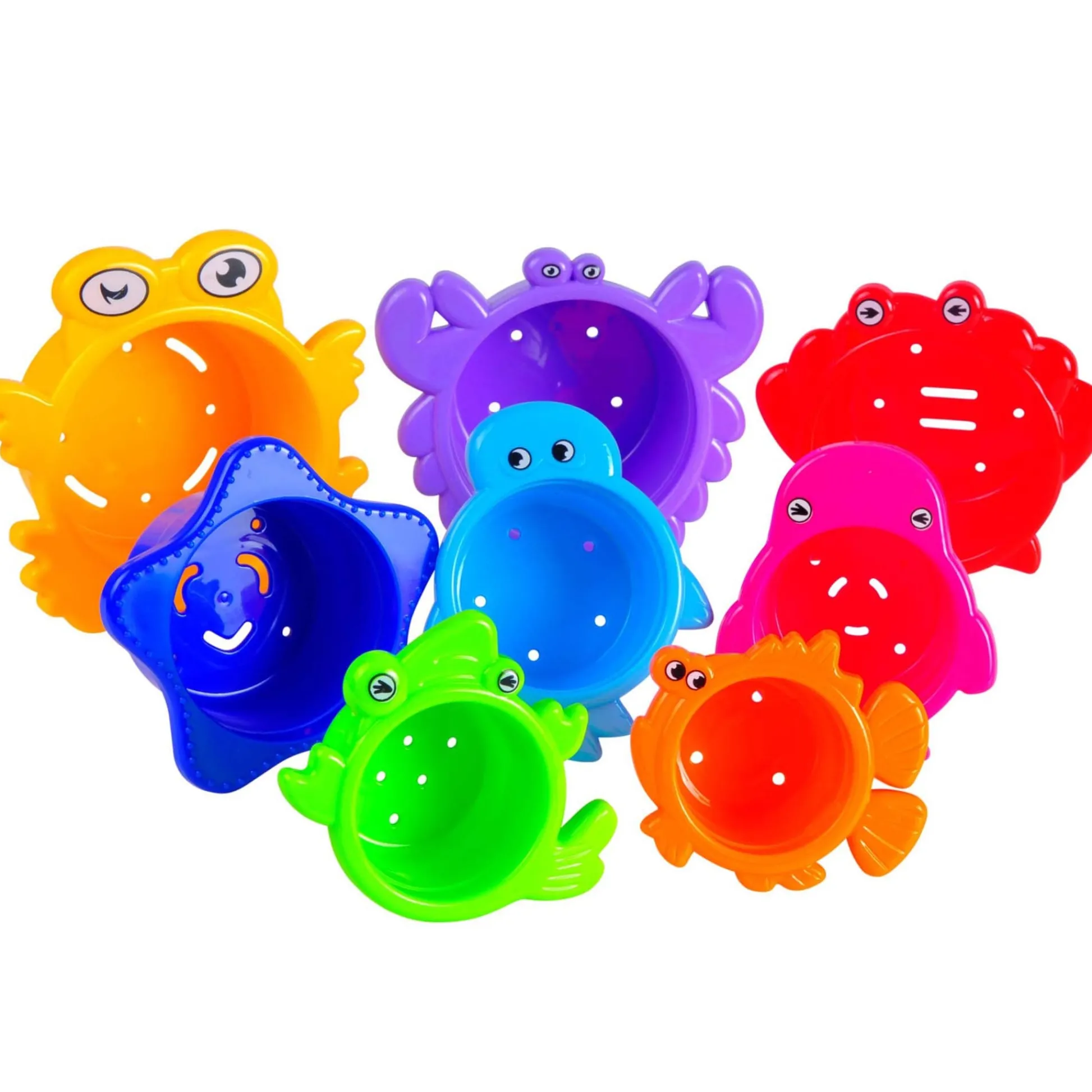 Educators Resource Extasticks Colorful Sea Animal Stacking Cups - Educational Bath Toy* Bath Toys