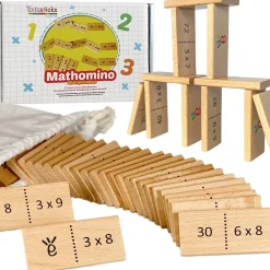 Educators Resource Extasticks Mathomino - Times Tables & Algebra Domino Game* Dominoes & Tiles Games