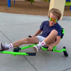 Flat River Group EzyRoller Spinner Ride-On Scooter - Lime Green - Pedal-Free Twist on Fun for Kids & Teens* Ride-Ons