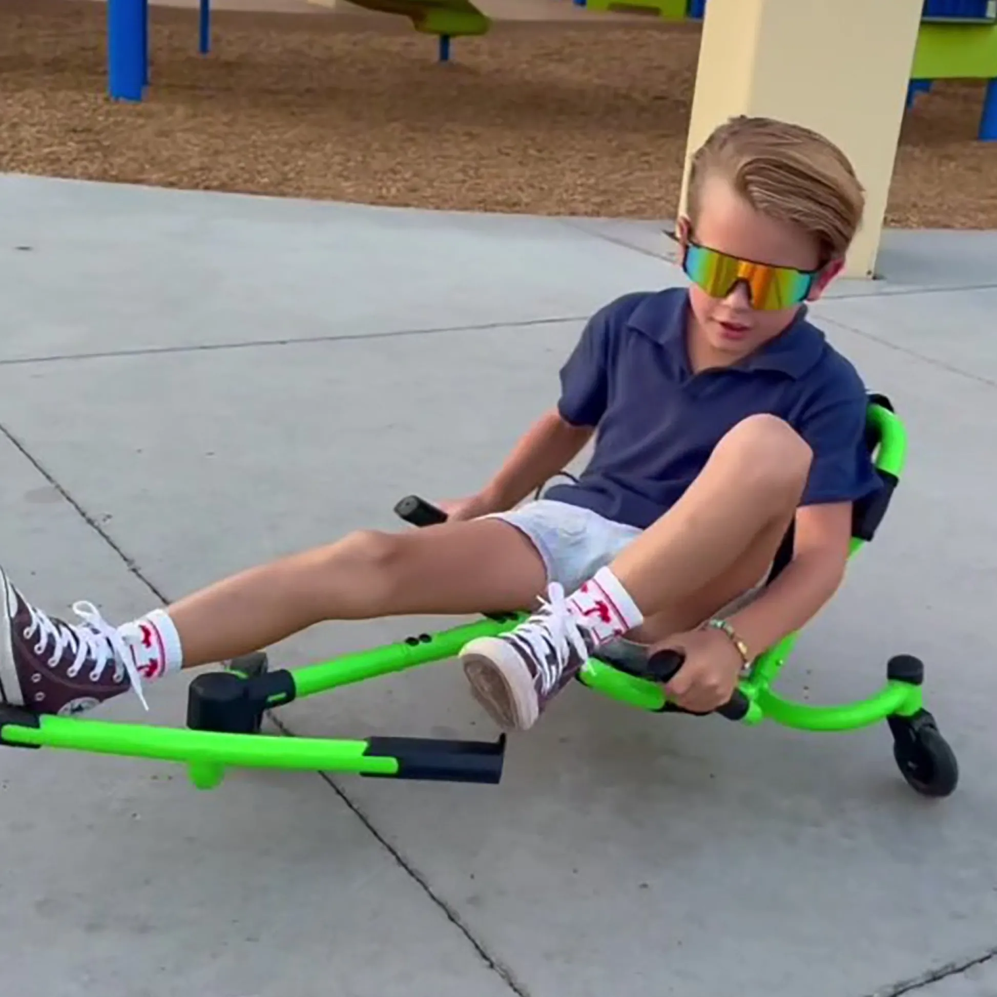 Flat River Group EzyRoller Spinner Ride-On Scooter - Lime Green - Pedal-Free Twist on Fun for Kids & Teens* Ride-Ons