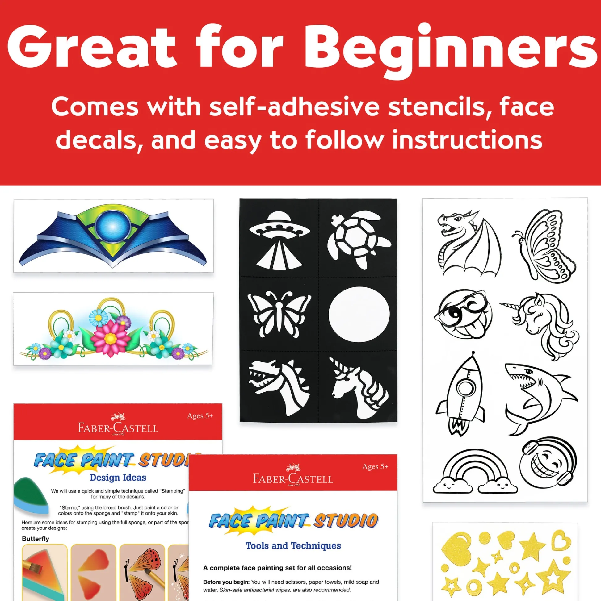 Faber Castell Faber-Castell Beginner's Face Paint Studio Kit* Drawing, Color & Painting