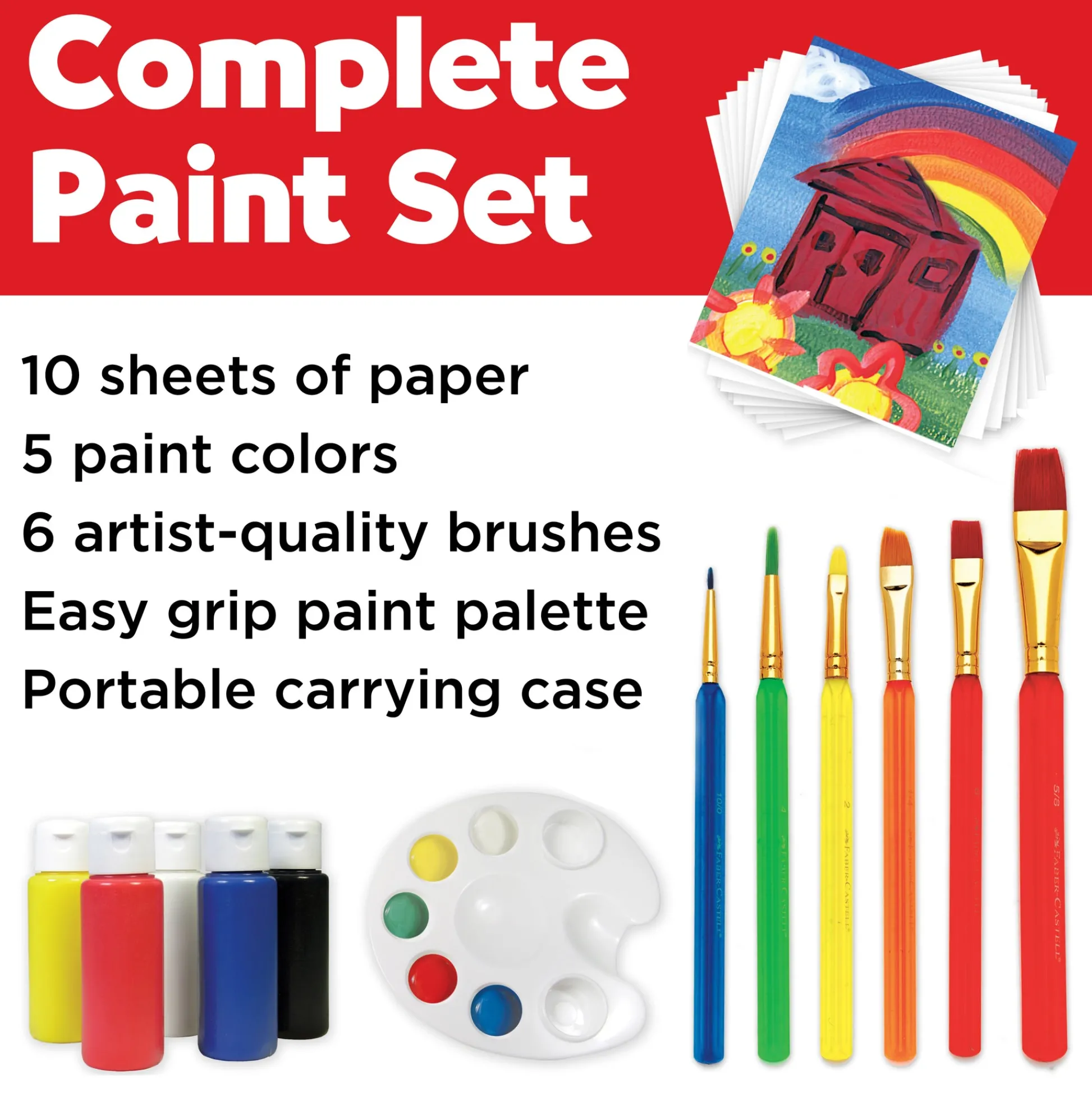 Faber Castell Faber-Castell Young Artist Learn to Paint Set - Complete Kit* Drawing, Color & Painting