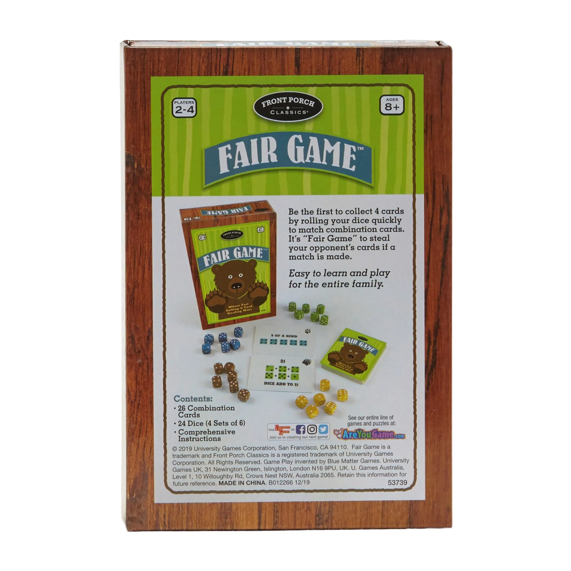 AreYouGame Fair Game - Dice-Rolling, Card-Stealing Family Fun!* Dice, Roll & Write Games