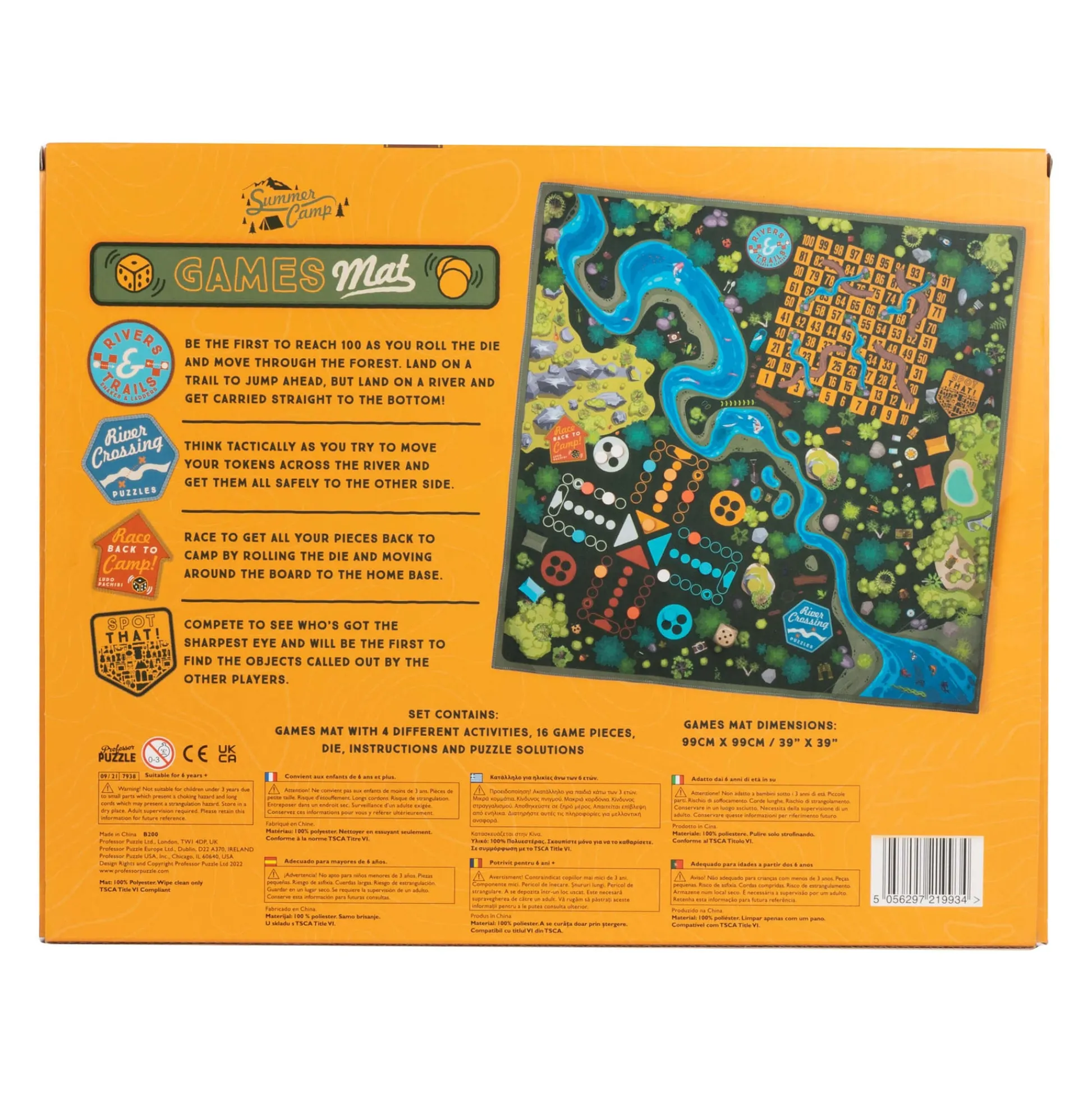 Professor Puzzle Family Adventure Games Mat with 4 Fun Challenges* Family & Entertainments Games