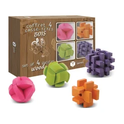 AreYouGame Family Games Inc. Colorful 4-Pack Wooden Puzzles Set* Puzzles