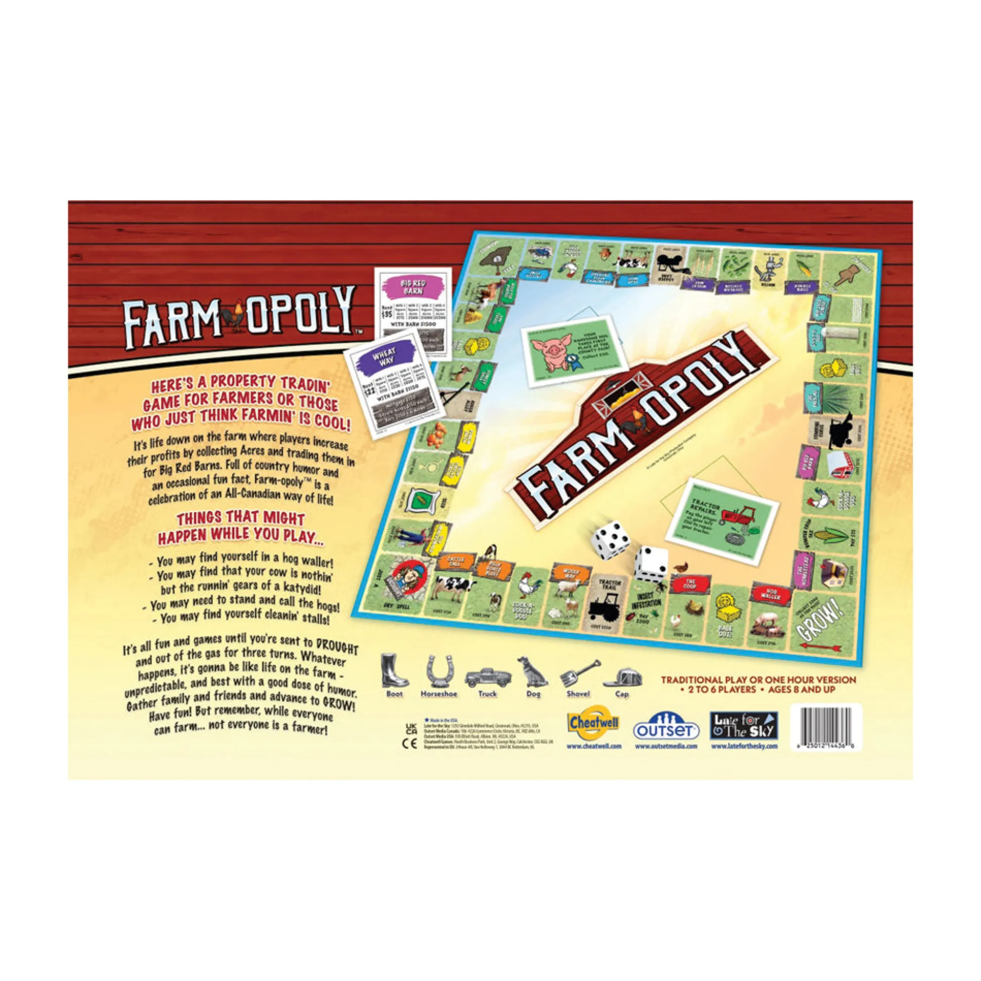AreYouGame Farm-Opoly Board Game by Late for the Sky* Board Games|Role-Playing Games