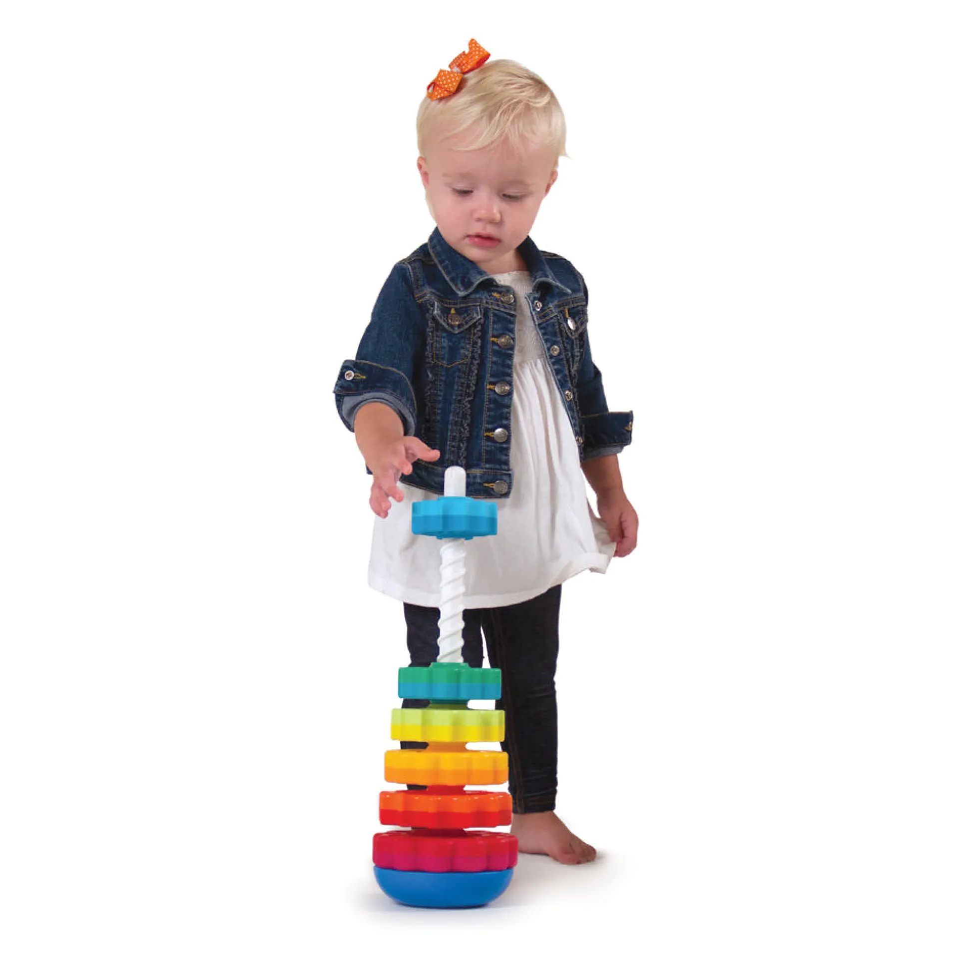 AreYouGame Fat Brain Toy Co. SpinAgain - Colorful Stacking Toy* Blocks, Sorting & Stacking Toys