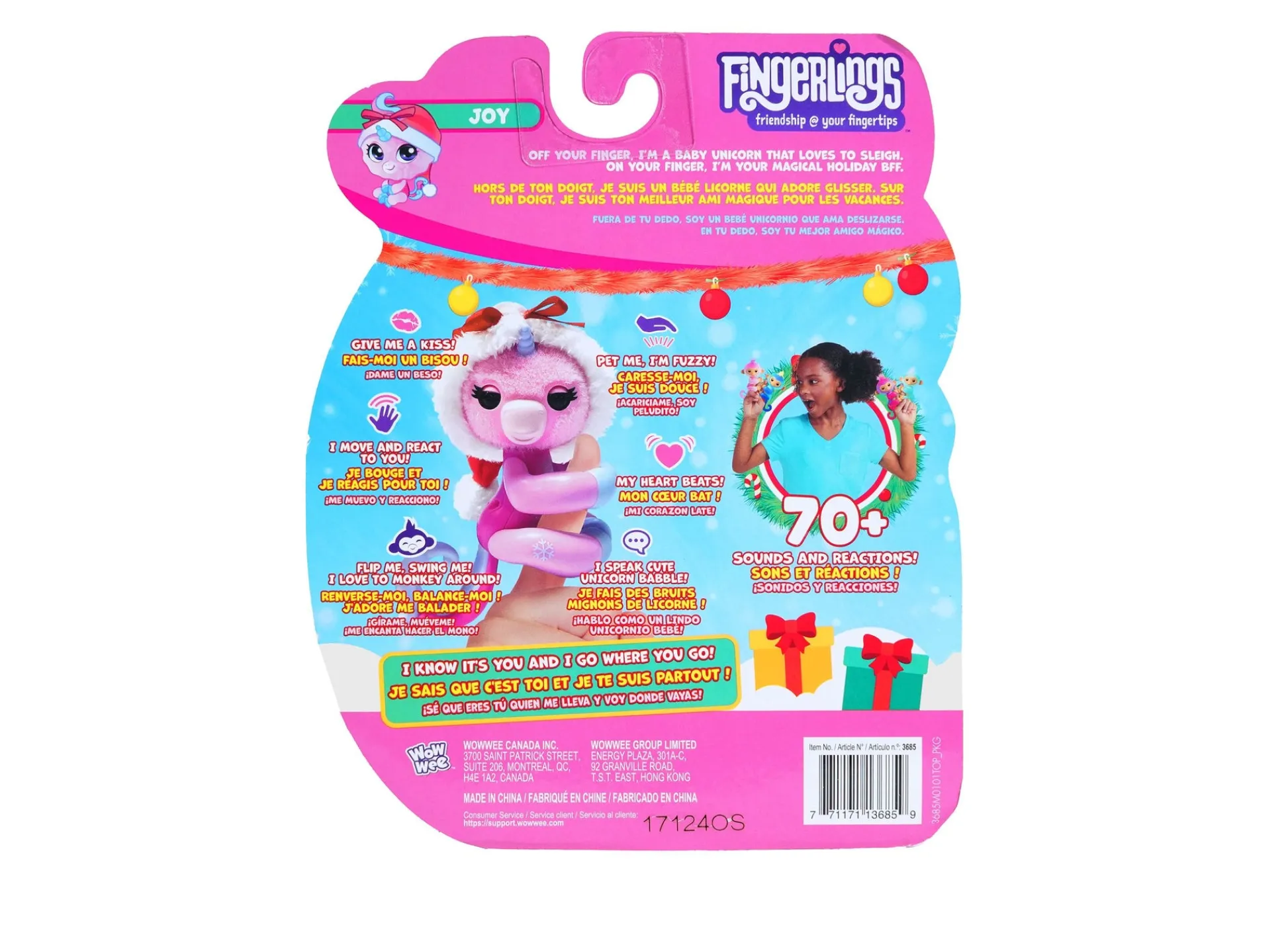 Macy's - Supplier Fingerlings Unicorn Xmas Hat Interactive Toy* Interactive Dolls & Pets|Stuffed Animals & Plush Toys