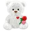 Flat River Group First and Main 10 Inch Valentine Bear - Oscar, White with Red Heart* Stuffed Animals|Stuffed Animals & Plush Toys