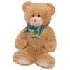 Flat River Group First and Main Plush 10 Inch Dean Teddy Bear - Brown with Sheer Plaid Bow* Social & Emotional Skills|Stuffed Animals