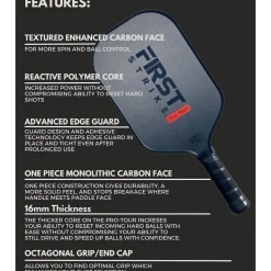 Flat River Group First Strike Pickleball Pro-Tour: Elite Carbon Fiber Paddle* Toy Sports