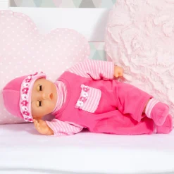 Flat River Group First Words 15-Inch Interactive Baby Doll in Pink - Includes Accessories* Social & Emotional Skills|Interactive Dolls & Pets