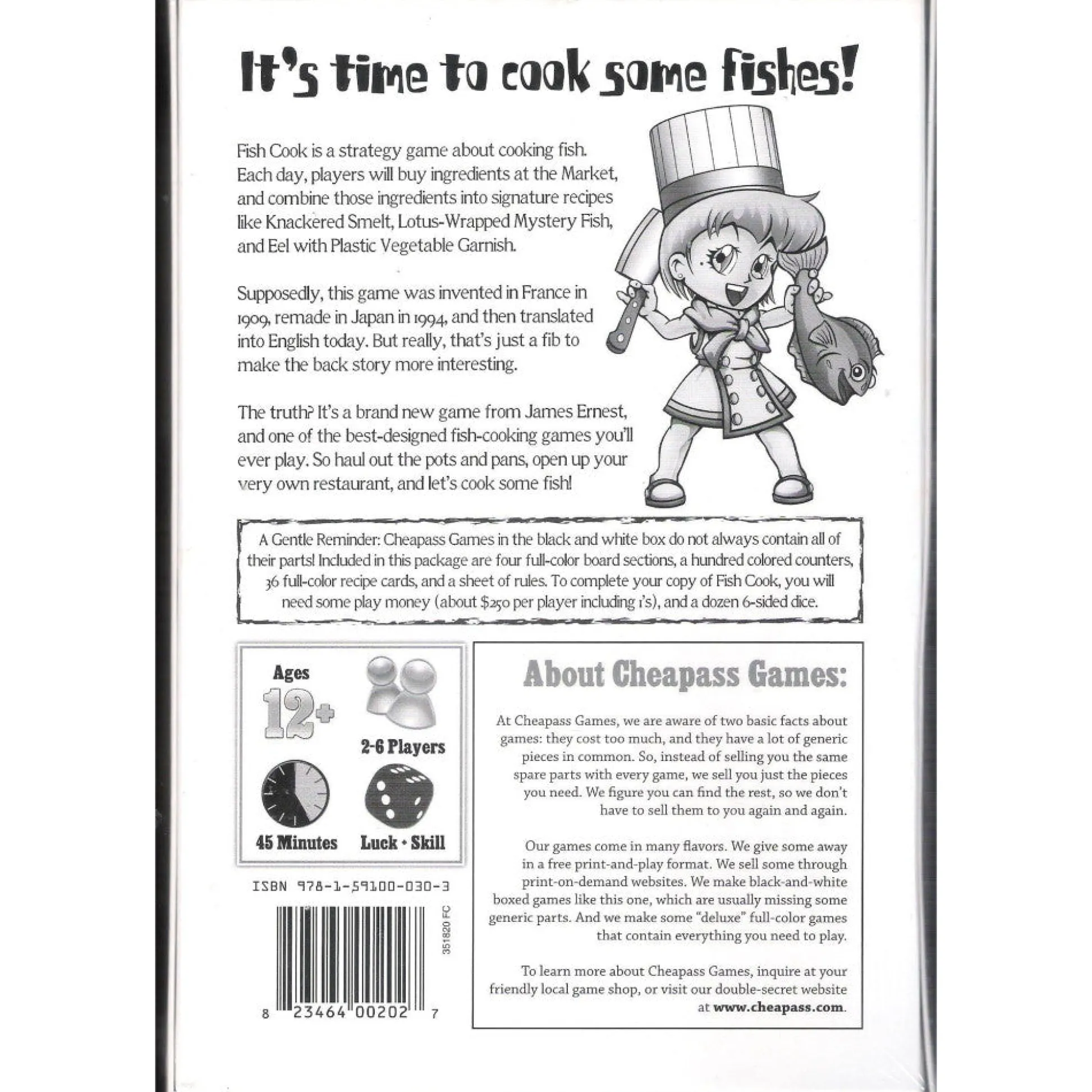 Flat River Group Fish Cook: Master Chef Board Game by Cheapass Games* Board Games|Role-Playing Games