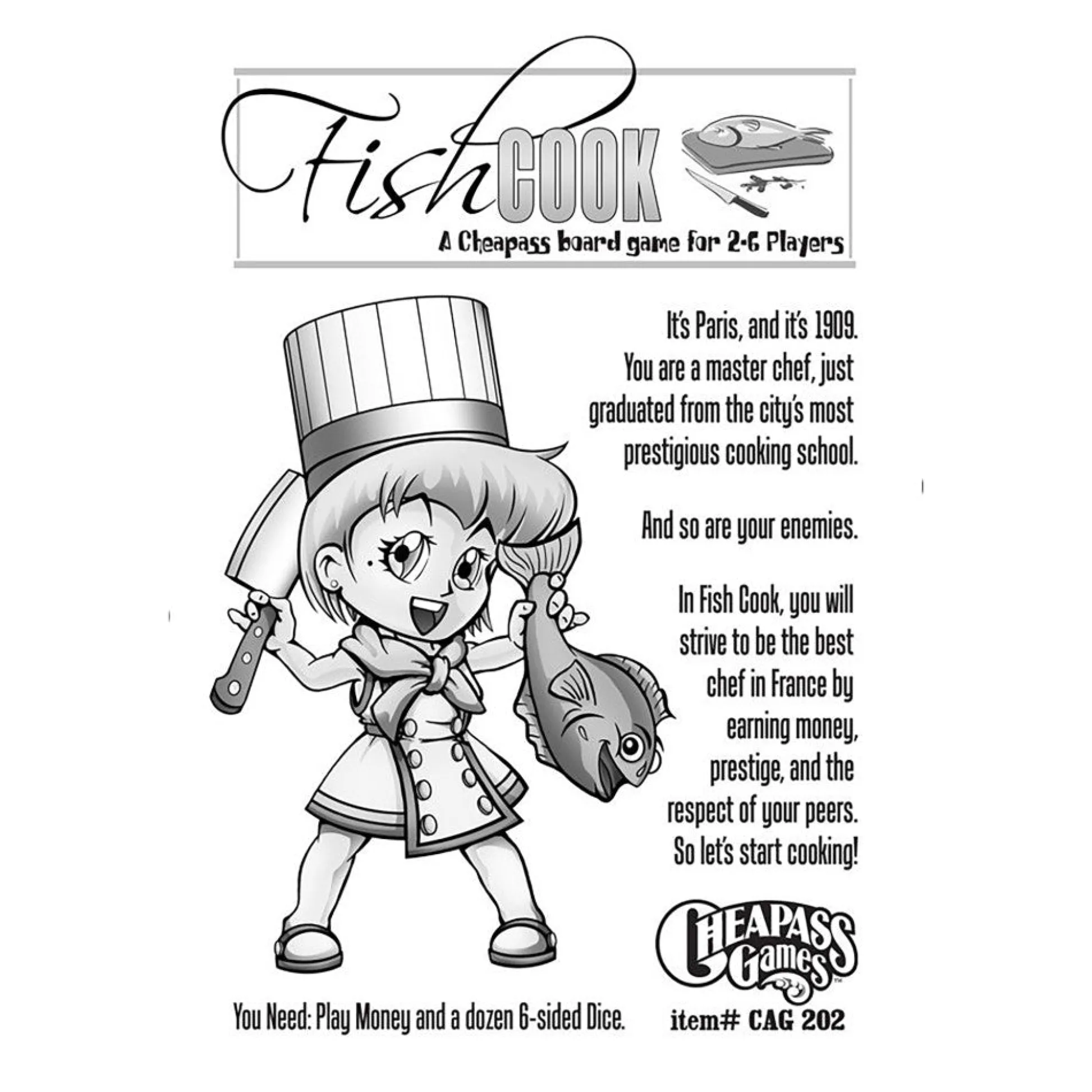 Flat River Group Fish Cook: Master Chef Board Game by Cheapass Games* Board Games|Role-Playing Games