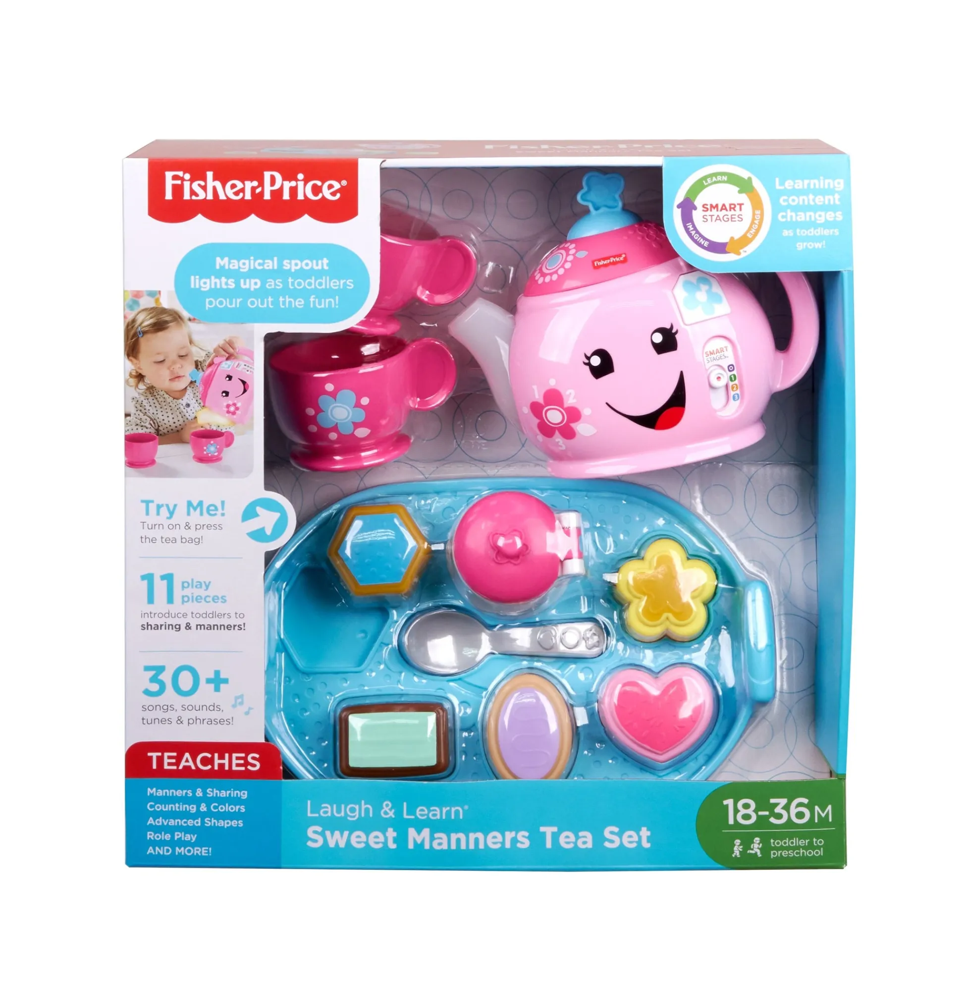 Macy's - Supplier Fisher-Price Laugh and Learn Sweet Manners Tea Set - Interactive Playset* Preschool Education Toys & Activities|Social & Emotional Skills