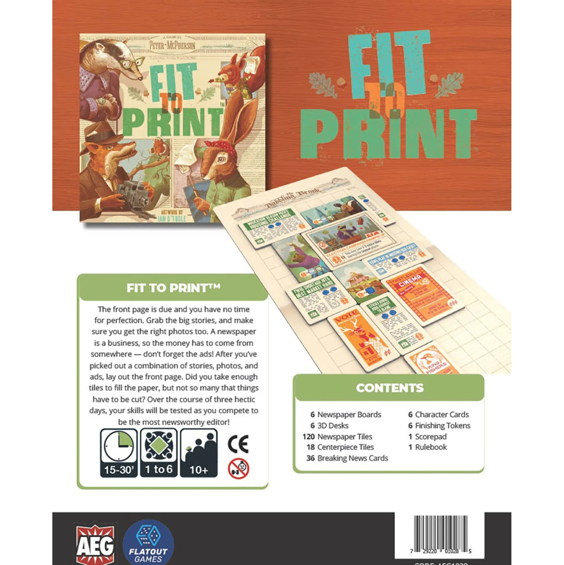 Flat River Group Fit to Print Deluxe Edition Board Game by Alderac Entertainment Group* Board Games|Role-Playing Games