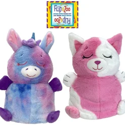 Flat River Group FlipaZoo 2-in-1 Plush - Pink Cat to Rainbow Unicorn - Transforming Stuffed Animal* Stuffed Animals|Stuffed Animals & Plush Toys