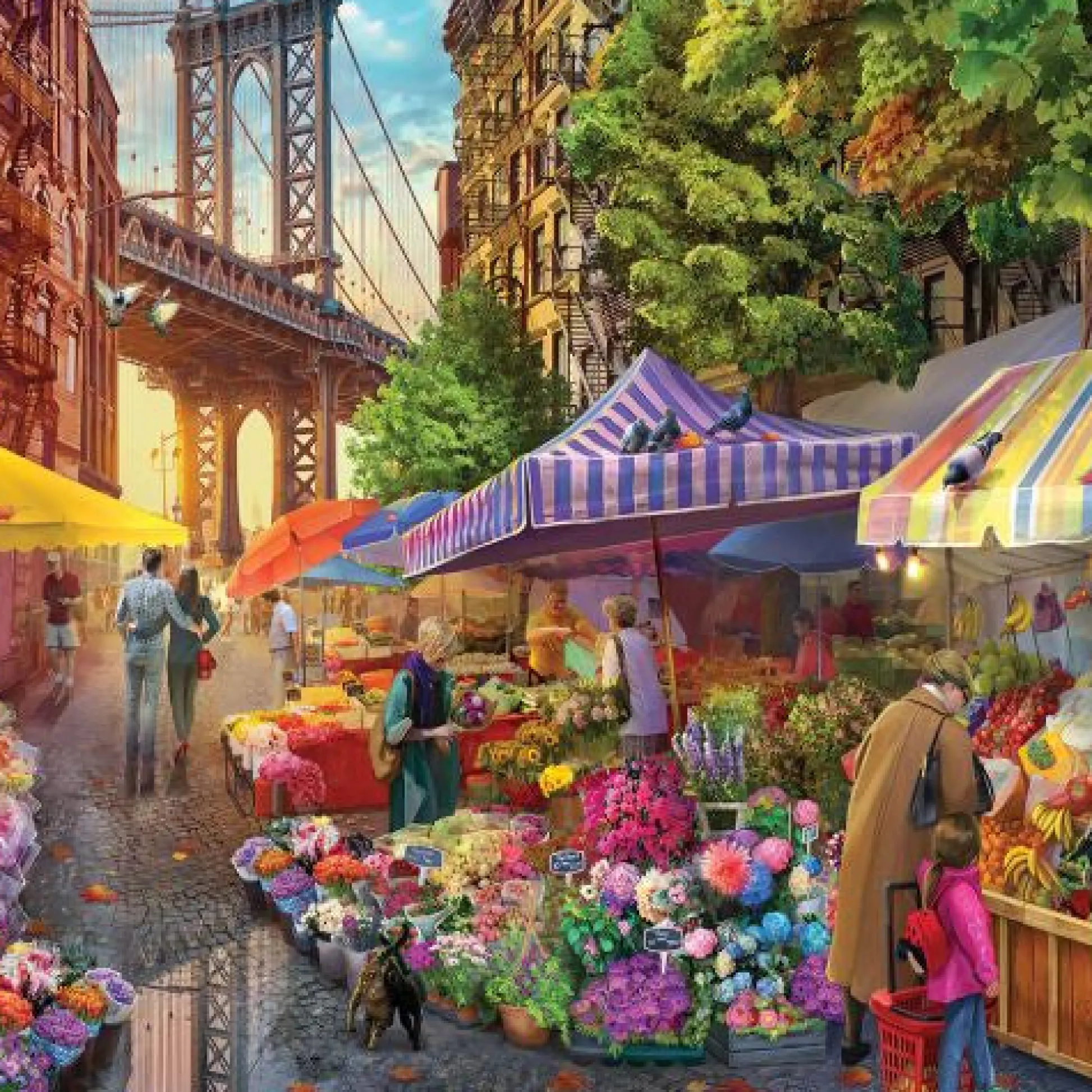 Calendar Holdings, LLC Floral Extravaganza 1000-piece Jigsaw Puzzle - Flower Market* Puzzles