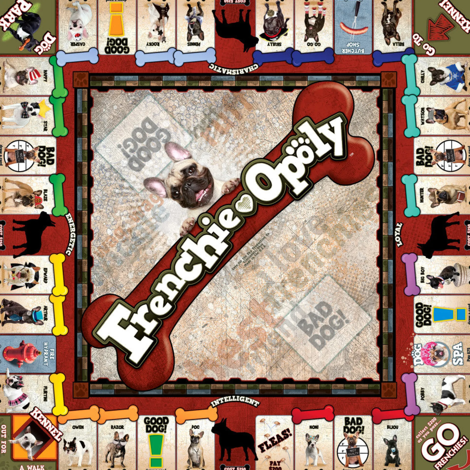 Flat River Group French Bulldog FRENCHIE-OPOLY Board Game* Role-Playing Games|Board Games