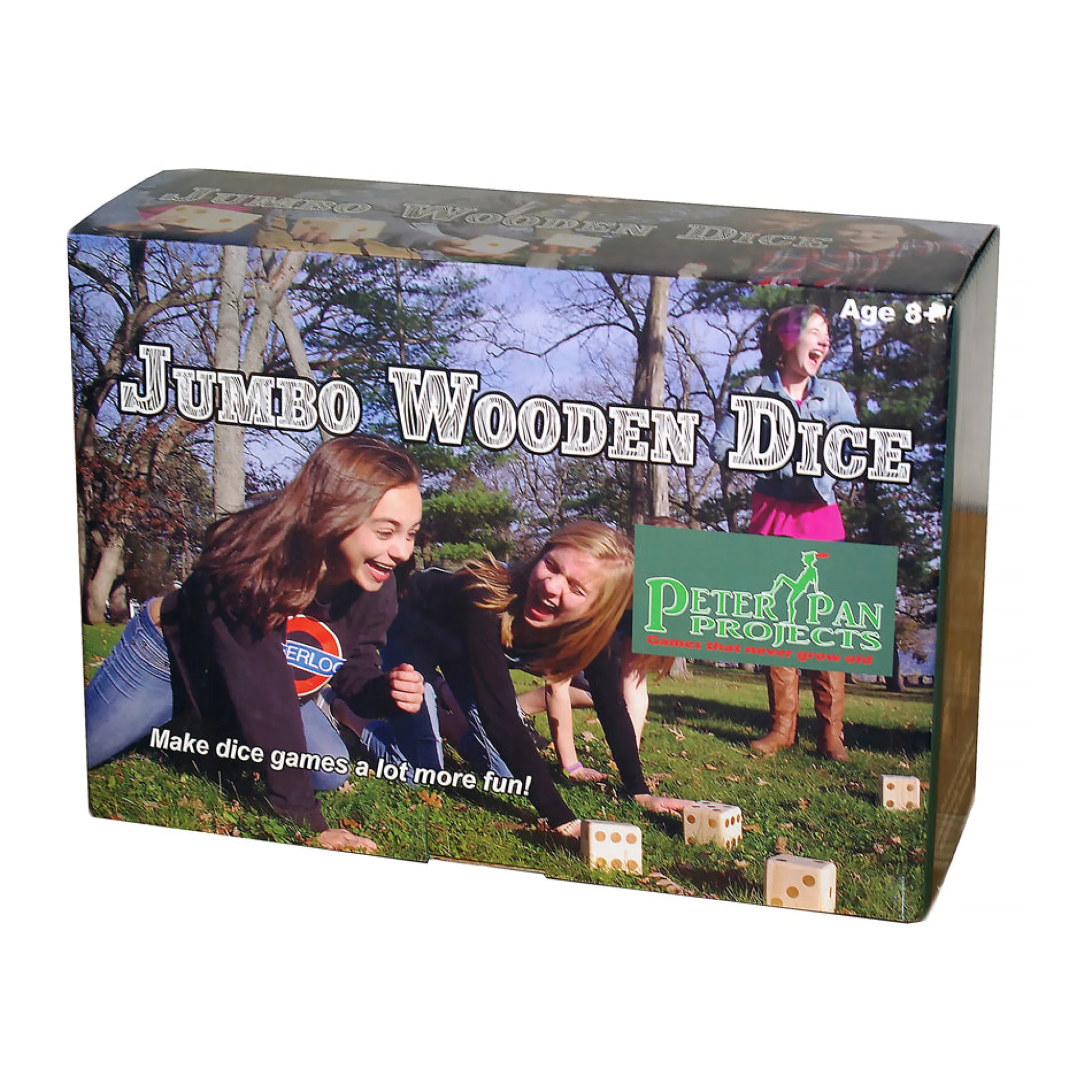 AreYouGame Front Porch Classics Jumbo Wooden Dice Set with Nylon Carry Bag* Dice, Roll & Write Games
