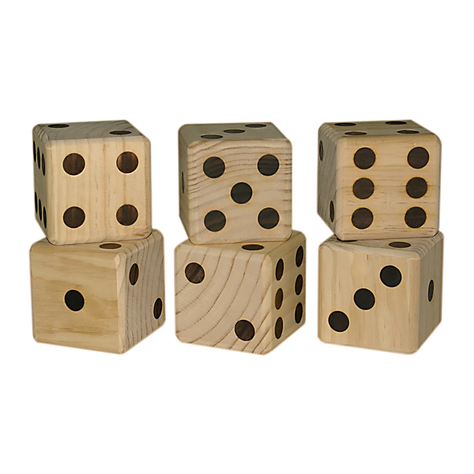 AreYouGame Front Porch Classics Jumbo Wooden Dice Set with Nylon Carry Bag* Dice, Roll & Write Games