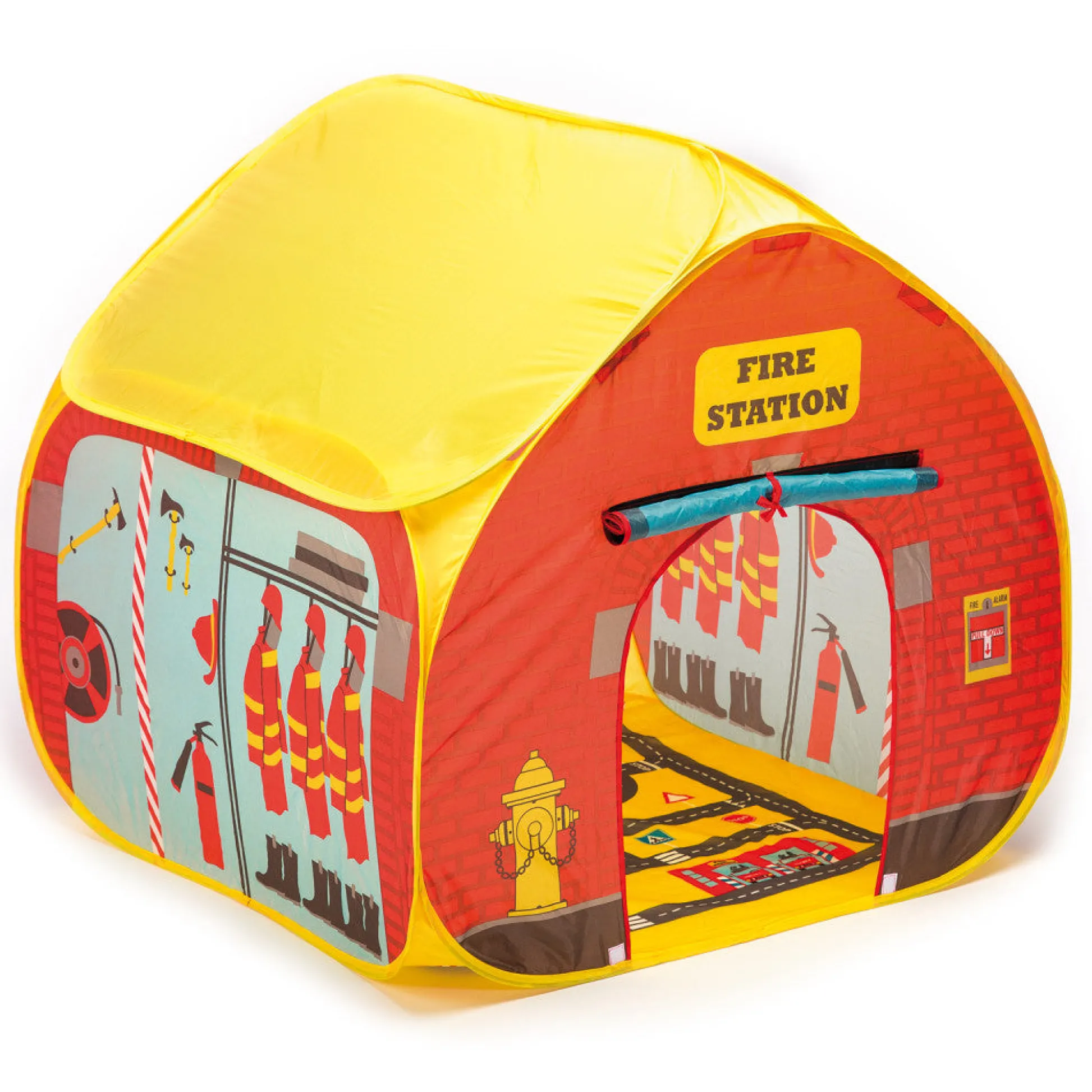 Flat River Group Fun2Give Pop-it-Up Firestation Tent with Streetmap Playmat* Tents, Tunnels & Playhouses|Dress Up