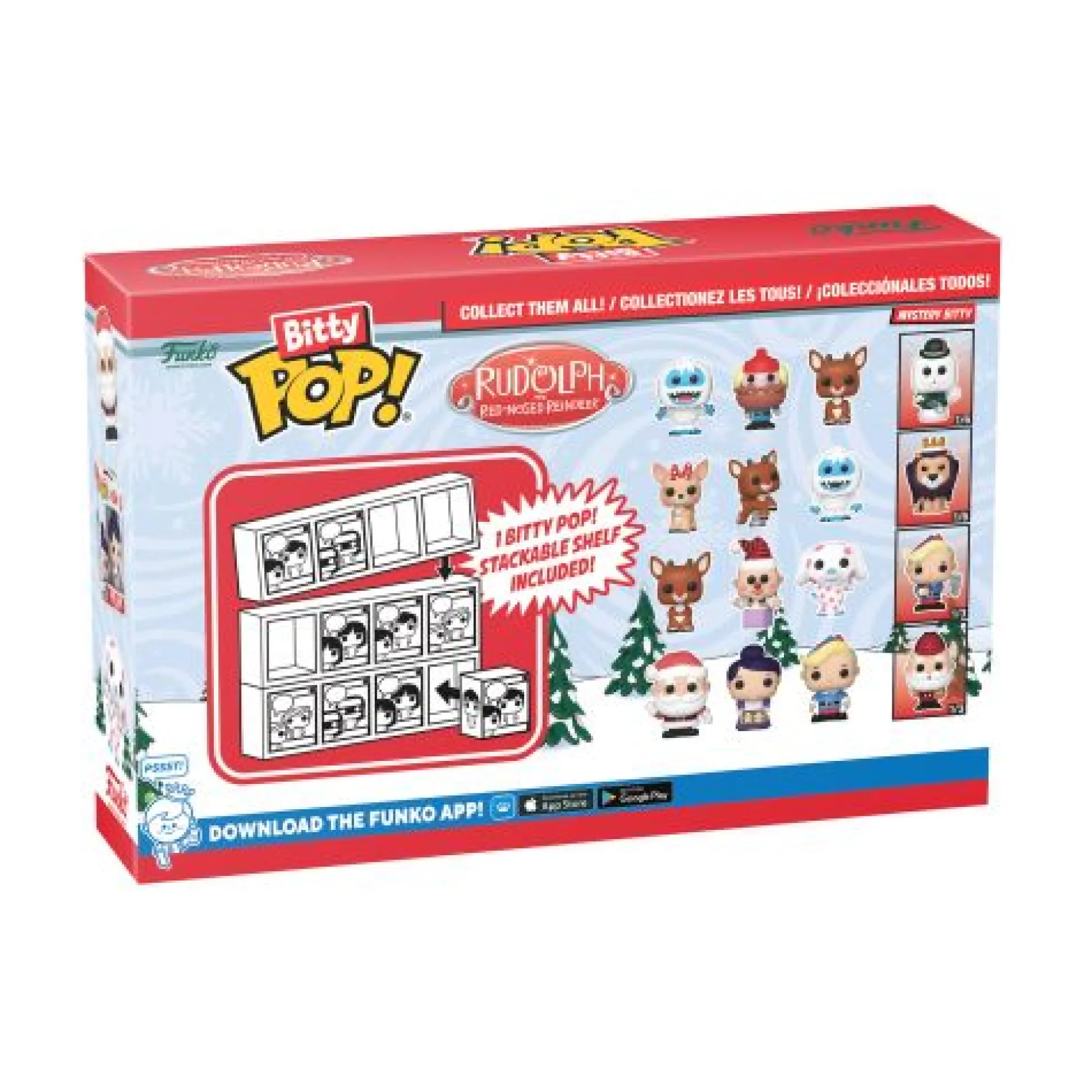 Calendar Holdings, LLC Funko POP! Bitty Rudolph Holiday Vinyl Figures 4-Pack with Display Case* Funko|Funko