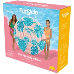 Flat River Group Funsicle Pink Palm Island Inflatable Float - 65" Round, Pink & Blue* Swimming Pools & Water Toys