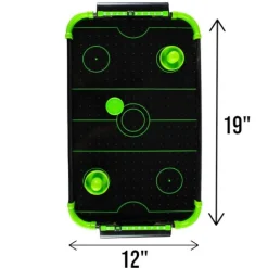 Calendar Holdings, LLC Funtime Gifts Neon Tabletop Air Hockey Game, 20 Inch* Role-Playing Games|Board Games