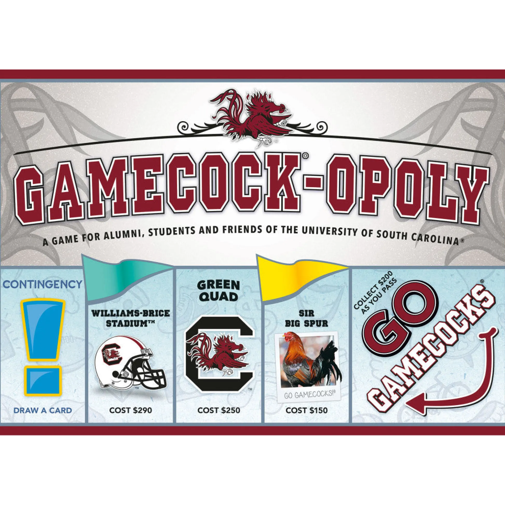 Flat River Group Gamecock-Opoly University of South Carolina Board Game, Ages 8+* Board Games|Role-Playing Games