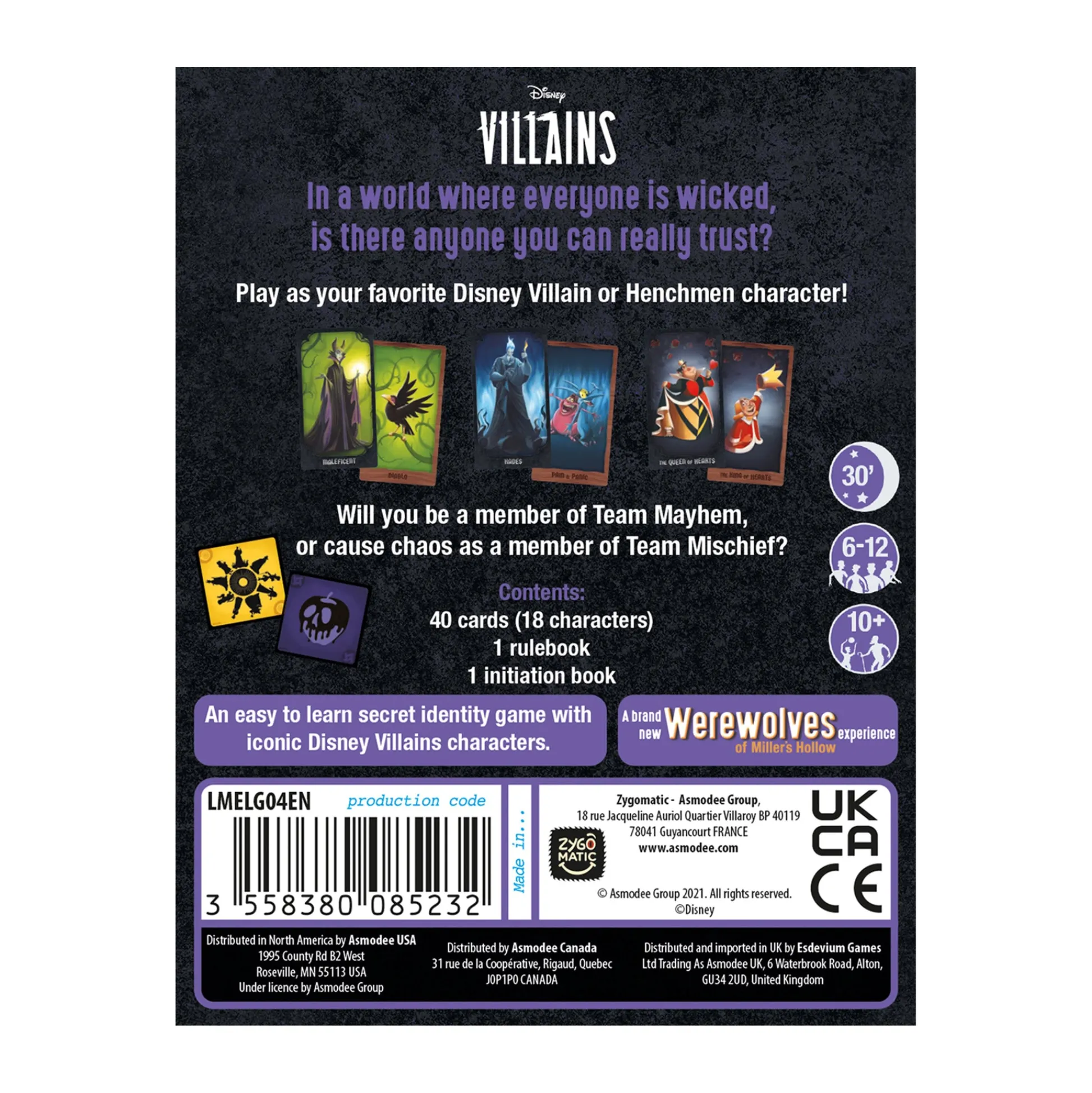 AreYouGame Gathering of the Wicked - Disney Villains: A Werewolves of Miller's Hollow Game* Role-Playing Games|Board Games