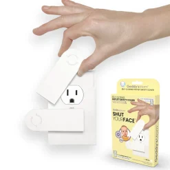 Flat River Group Geddy's Mom: Shut Your Face - White Self-Closing Outlet Safety Cover* Developmental Toys