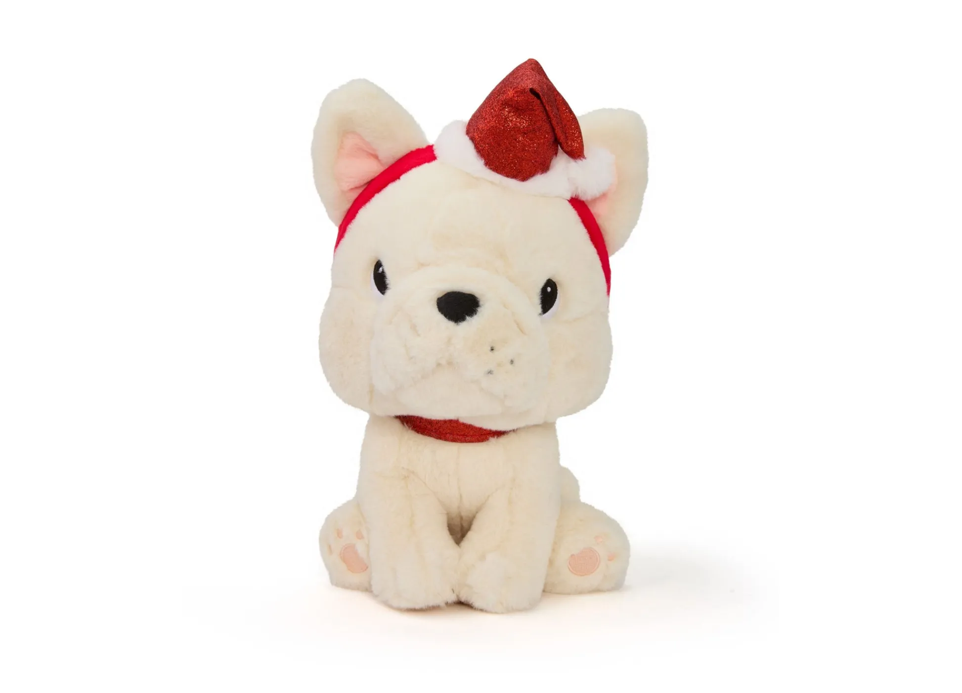 Macy's - Supplier Geoffrey's Toy Box 10 inch French Bulldog Plush with Christmas Hat* Stuffed Animals|Stuffed Animals & Plush Toys