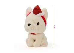 Macy's - Supplier Geoffrey's Toy Box 10 inch French Bulldog Plush with Christmas Hat* Stuffed Animals|Stuffed Animals & Plush Toys