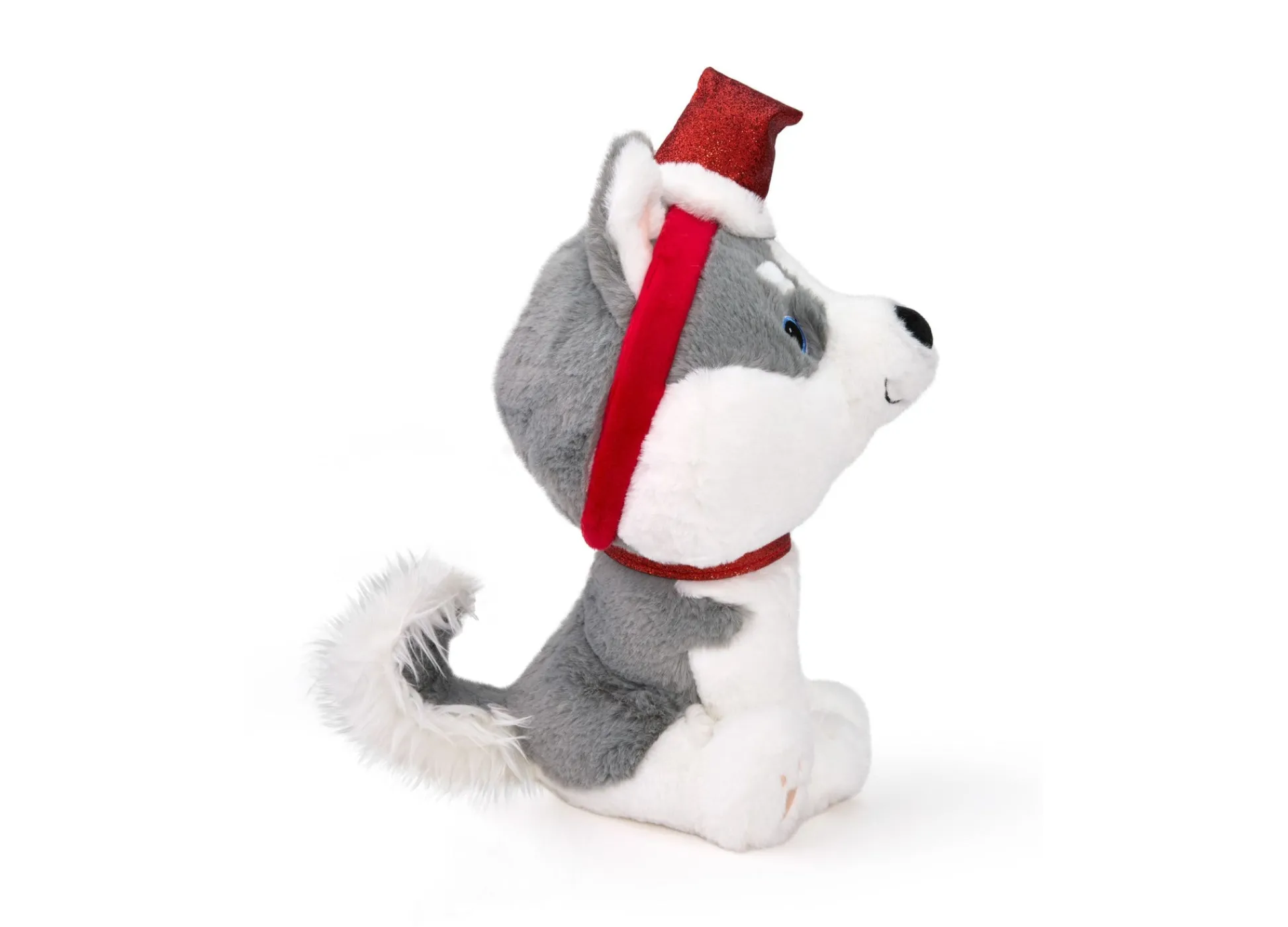 Macy's - Supplier Geoffrey's Toy Box 10 Inch Husky Plush with Festive Christmas Hat* Stuffed Animals|Stuffed Animals & Plush Toys